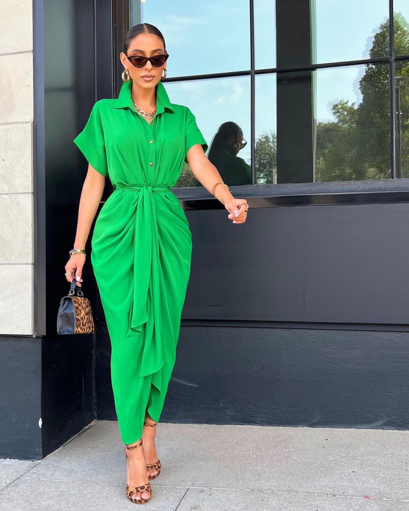 green shirt dress 2022 fashion trends