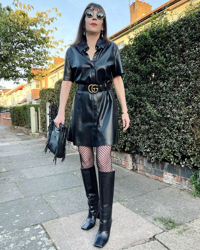 leather shirt dress 2022 fashion trends